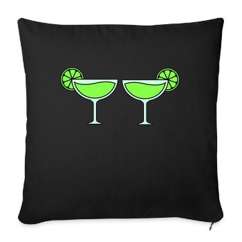 Cocktails - Housse de coussin décorative 45 x 45 cm - noir - Devant
