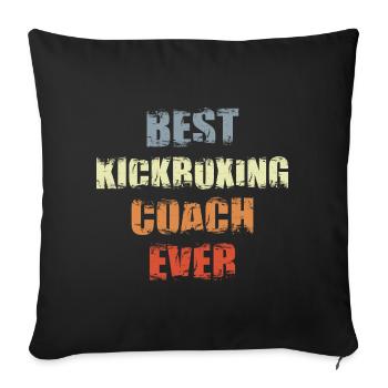 Kickboxing trainer - Sofa pillowcase 17,3'' x 17,3'' (45 x 45 cm) - black - Front