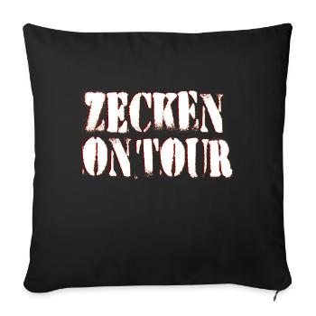 Zecken on Tour - Sofakissenbezug 45 x 45 cm - Schwarz - Vorne