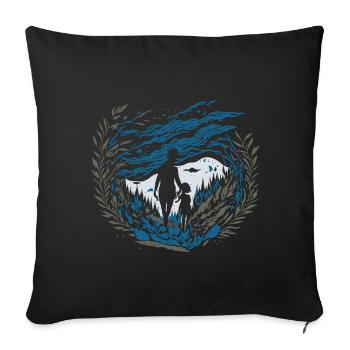 Ätherisches Flüstern - Sofakissenbezug 45 x 45 cm - Schwarz - Vorne