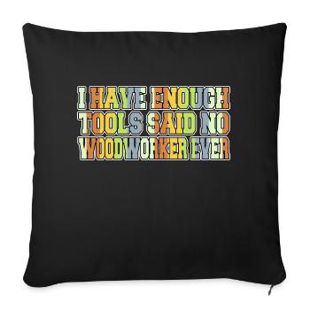 Jackhammer Plumber Carpentry Logging - Sofa pillowcase 17,3'' x 17,3'' (45 x 45 cm) - black - Front