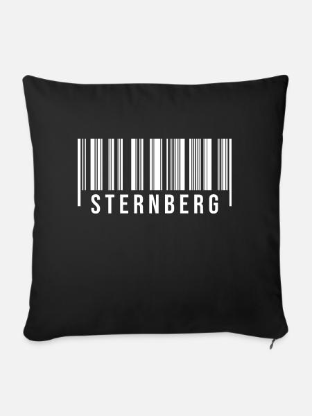 Sternberg Strichcode - Sofakissenbezug 45 x 45 cm - Schwarz