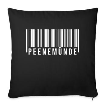 Peenemünde Strichcode - Sofakissenbezug 45 x 45 cm - Schwarz - Vorne