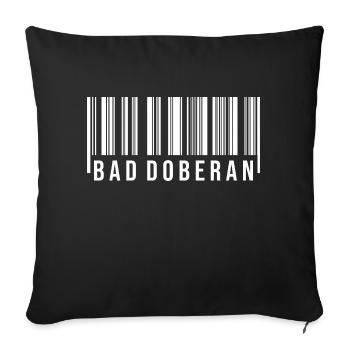 Bad Doberan Strichcode - Sofakissenbezug 45 x 45 cm - Schwarz - Vorne