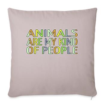 animal rights activists animal welfare present - Sofa pillowcase 17,3'' x 17,3'' (45 x 45 cm) - light taupe - Front