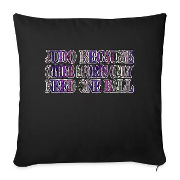 birthday asia wrestling muay thai joke fighter - Sofa pillowcase 17,3'' x 17,3'' (45 x 45 cm) - black - Front
