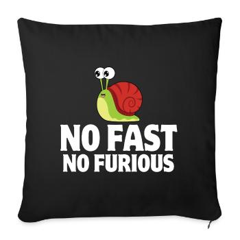 snail, gastropod, slug - Sofa pillowcase 17,3'' x 17,3'' (45 x 45 cm) - black - Front