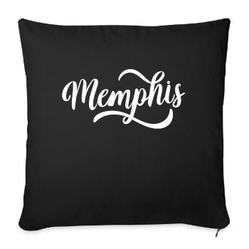 Memphis - Housse de coussin décorative 45 x 45 cm - noir - Devant