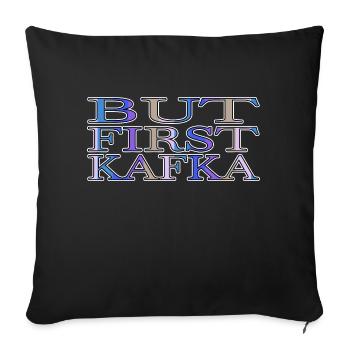 art amour livres et chats drôle citation humour fun - Housse de coussin décorative 45 x 45 cm - noir - Devant