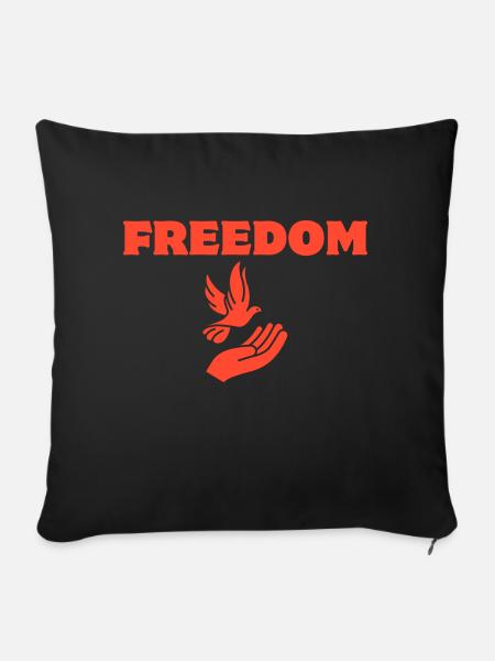 Freedom - Sofakissenbezug 45 x 45 cm - Schwarz