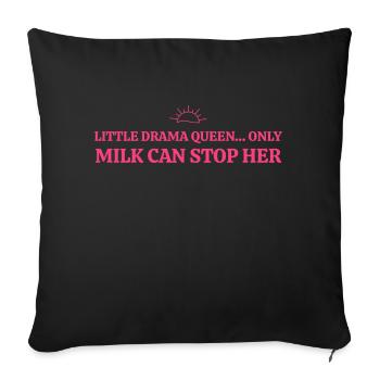 Little Drama Queen - Sofa pillowcase 17,3'' x 17,3'' (45 x 45 cm) - black - Front