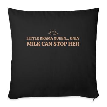 Funny sayings - Sofa pillowcase 17,3'' x 17,3'' (45 x 45 cm) - black - Front