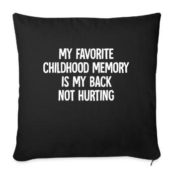 Funny Old Man Old Woman Birthday Back Not Hurting - Sofa pillowcase 17,3'' x 17,3'' (45 x 45 cm) - black - Front