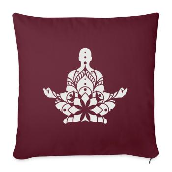 Yoga Meditation Mandala - Sofa pillowcase 17,3'' x 17,3'' (45 x 45 cm) - burgundy - Front