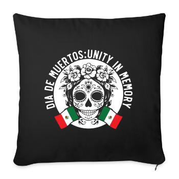 Dia De Muertos Unity in memory - Sofa pillowcase 17,3'' x 17,3'' (45 x 45 cm) - black - Front