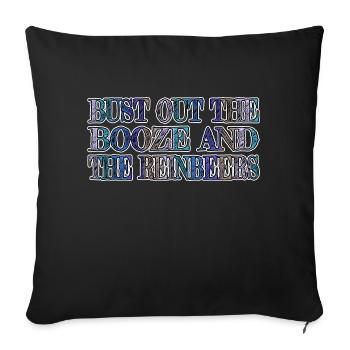 Gift Idea Dinosaur Moon Bedroom Christmas Tree - Sofa pillowcase 17,3'' x 17,3'' (45 x 45 cm) - black - Front