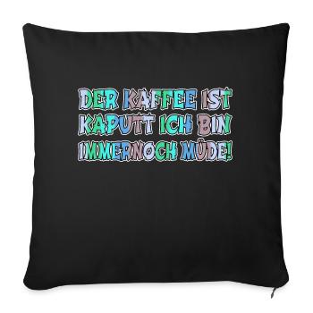 Bday Love Christmas Coffee Statement Cool - Sofa pillowcase 17,3'' x 17,3'' (45 x 45 cm) - black - Front