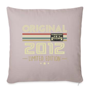 Vintage 2012 Original Vintage Anniversaire Rétro - Housse de coussin décorative 45 x 45 cm - taupe clair - Devant