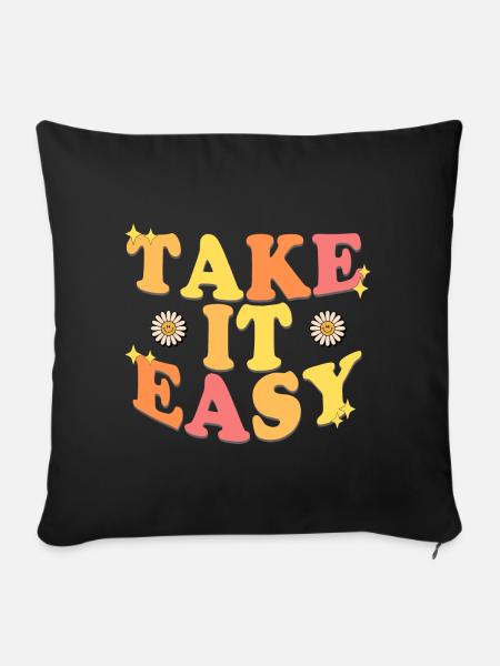 Take It Easy - Sofakissenbezug 45 x 45 cm - Schwarz