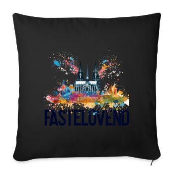 Cologne Kölle Carnaval Gebützt Kölle Alaaf Jeck Party - Housse de coussin décorative 45 x 45 cm - noir - Devant