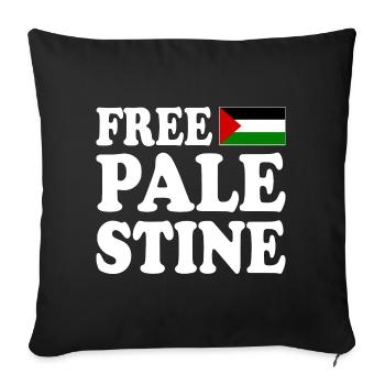 Free palestine - Housse de coussin décorative 45 x 45 cm - noir - Devant