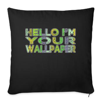 Gift Idea Hacker Fans Hacking Computer - Sofa pillowcase 17,3'' x 17,3'' (45 x 45 cm) - black - Front