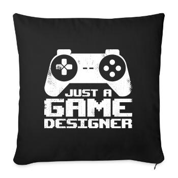 Game Designer - Sofa pillowcase 17,3'' x 17,3'' (45 x 45 cm) - black - Front