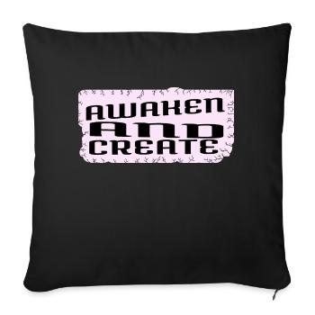 learning present birthday present birthday quote - Sofa pillowcase 17,3'' x 17,3'' (45 x 45 cm) - black - Front
