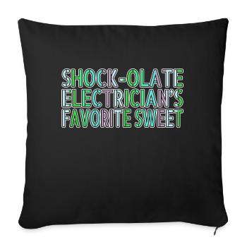 Statement Gift Idea Electrician Humor Gift Funny - Sofa pillowcase 17,3'' x 17,3'' (45 x 45 cm) - black - Front