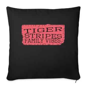 present joke siberian tiger sayings stripes safari - Sofa pillowcase 17,3'' x 17,3'' (45 x 45 cm) - black - Front