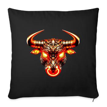 Bull - Sofakissenbezug 45 x 45 cm - Schwarz - Vorne