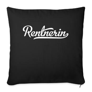 Rentnerin - Sofakissenbezug 45 x 45 cm - Schwarz - Vorne