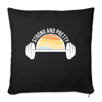 Forte Et Assez Drôle Gym Fitness Dire - Housse de coussin décorative 45 x 45 cm - noir - Devant
