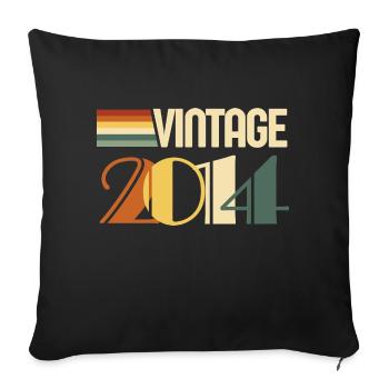 Vintage 2014 - 2014 Anniversary Gift - Sofa pillowcase 17,3'' x 17,3'' (45 x 45 cm) - black - Front