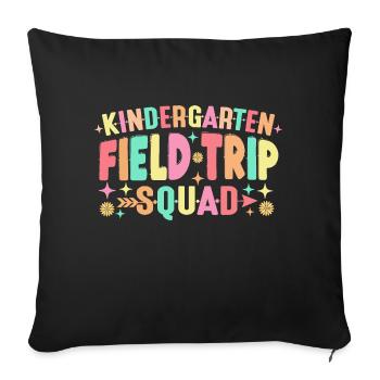 Kindergarten-Exkursions-Trupp - Sofakissenbezug 45 x 45 cm - Schwarz - Vorne