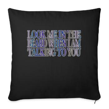 Full Beard Beard Accessory Store Génial Amusant - Housse de coussin décorative 45 x 45 cm - noir - Devant