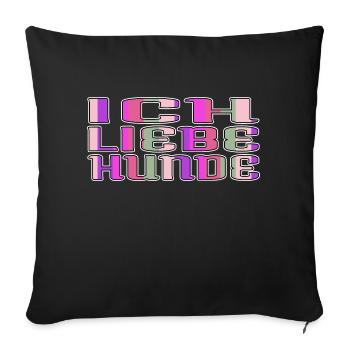 Chiot Anniversaire Noël Cadeau D’anniversaire - Housse de coussin décorative 45 x 45 cm - noir - Devant