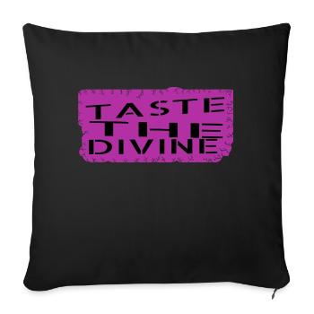 citation d’amélioration de la saveur délice gastronomique - Housse de coussin décorative 45 x 45 cm - noir - Devant