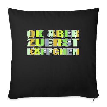 Caffeine Coffee Bean Working Quote Coffee Pot - Sofa pillowcase 17,3'' x 17,3'' (45 x 45 cm) - black - Front