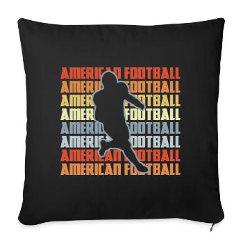 American Football Retro Look - Sofa pillowcase 17,3'' x 17,3'' (45 x 45 cm) - black - Front
