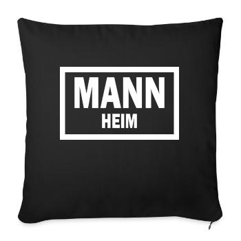 Mannheim Monnem Mannheimat - Housse de coussin décorative 45 x 45 cm - noir - Devant
