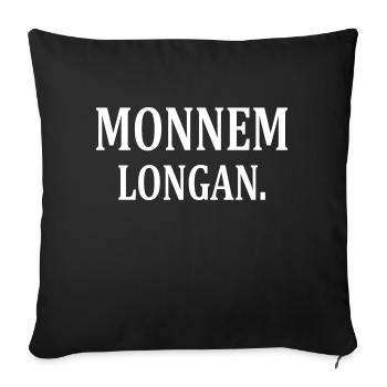 Mannheim Monnem Mannheimat - Housse de coussin décorative 45 x 45 cm - noir - Devant