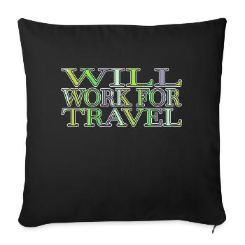 Far Away Countries Birthday Cool Geek Funny - Sofa pillowcase 17,3'' x 17,3'' (45 x 45 cm) - black - Front