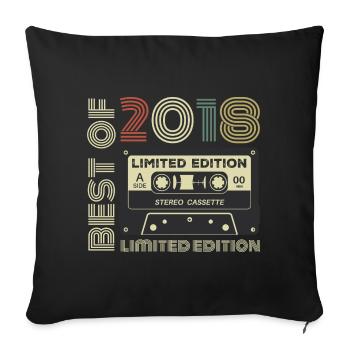 Vintage 2018 - Retro Birthday Gift 2018 - Sofa pillowcase 17,3'' x 17,3'' (45 x 45 cm) - black - Front