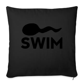 Swimming - Summer - Swimmers - Sofa pillowcase 17,3'' x 17,3'' (45 x 45 cm) - black - Front