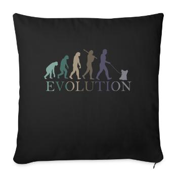 EVOLUTION Yorkshire Terrier - Sofakissenbezug 45 x 45 cm - Schwarz - Vorne