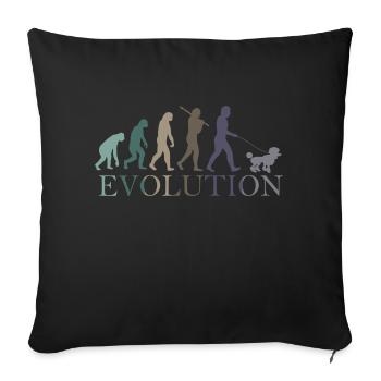 EVOLUTION PUDEL - Sofakissenbezug 45 x 45 cm - Schwarz - Vorne