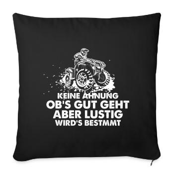 I don't know if it's going to go well but it's going to be ATV - Sofa pillowcase 17,3'' x 17,3'' (45 x 45 cm) - black - Front
