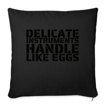 Handle like eggs - Sofa pillowcase 17,3'' x 17,3'' (45 x 45 cm) - black - Front