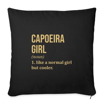 Capoeira - Sofa pillowcase 17,3'' x 17,3'' (45 x 45 cm) - black - Front
